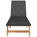 Miniatyrbillede 6 af 11: Solsenge & liggestole - Living liggestole 2 stk. polyrattan og massivt akacietræ sort og brun