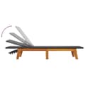 Miniatyrbillede 8 af 11: Solsenge & liggestole - Living liggestole 2 stk. polyrattan og massivt akacietræ sort og brun