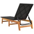 Miniatyrbillede 9 af 11: Solsenge & liggestole - Living liggestole 2 stk. polyrattan og massivt akacietræ sort og brun