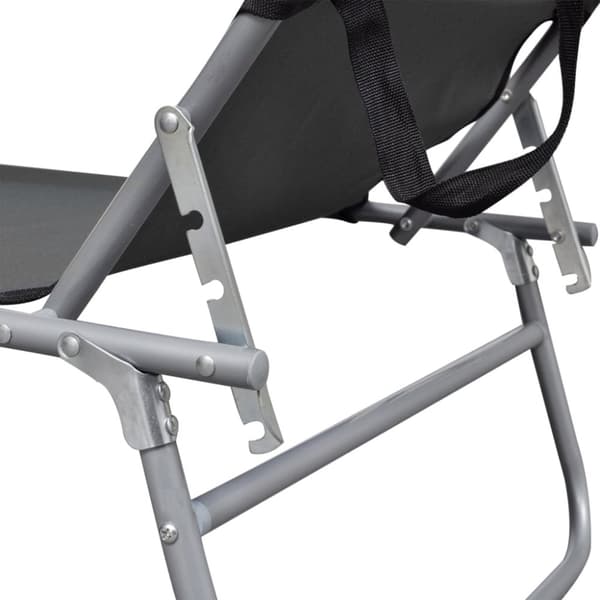 Foldbar liggestol med baldakin aluminium grå - Liggestol - Liggestole - Home & Living