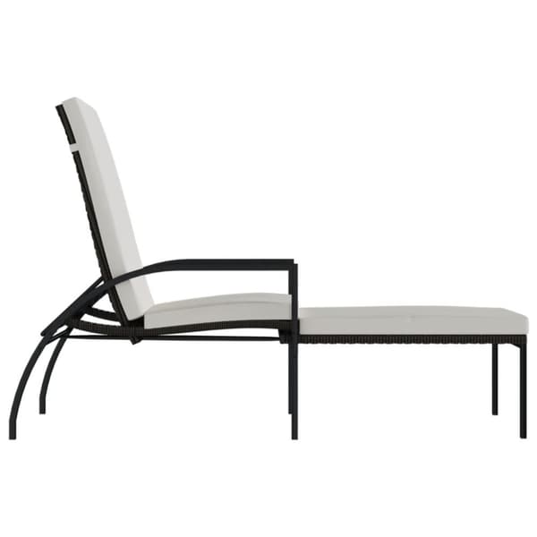 Solsäng med fotstöd 2 st PE konstrotting brun - Solsäng - Solstolar - Home & Living