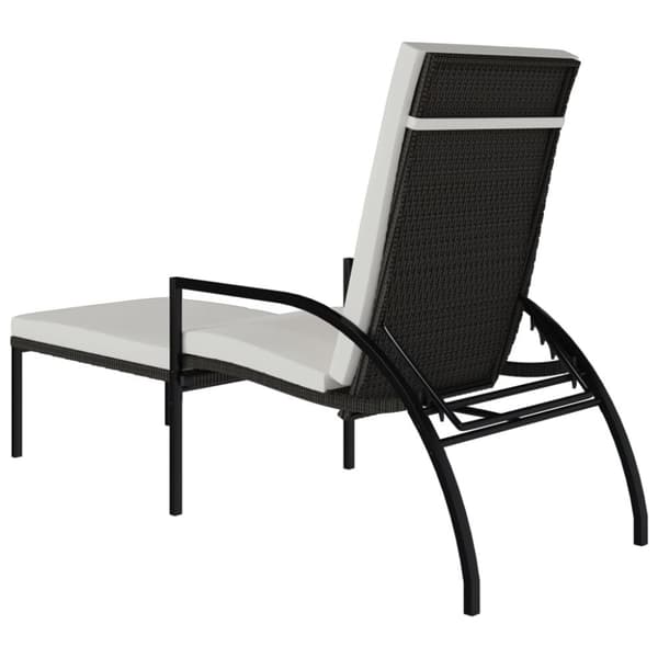 Solsäng med fotstöd 2 st PE konstrotting brun - Solsäng - Solstolar - Home & Living