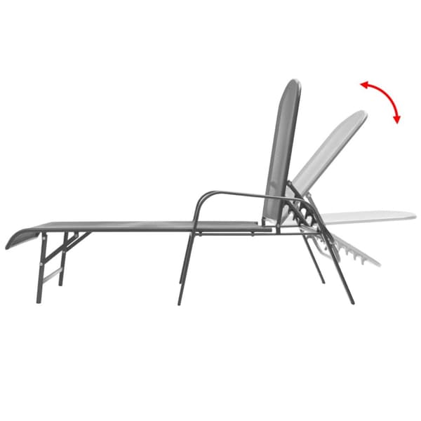 Solsängar 2 st med bord stål antracit - Solstolar - Solstolar - Home & Living