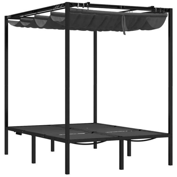 Dobbelt liggestol med side- og topgardiner antracitgrå - Liggestol - Liggestole - Home & Living