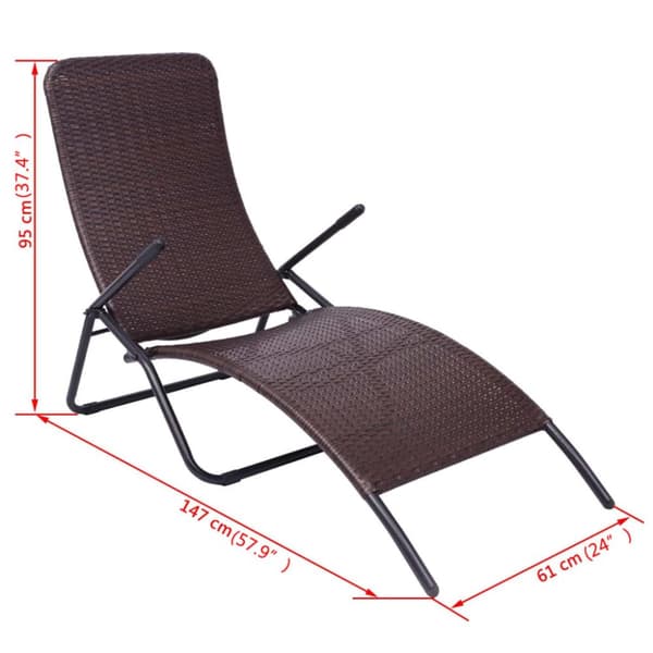 Hopfällbar solstol konstrotting brun - Solstol - Solstolar - Home & Living