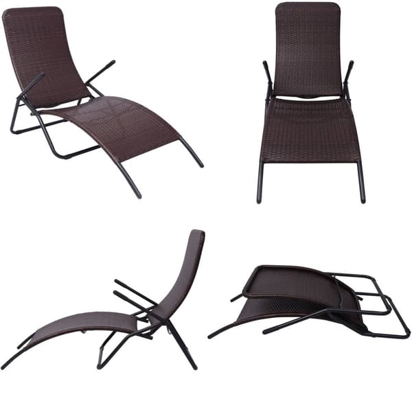 Hopfällbar solstol konstrotting brun - Solstol - Solstolar - Home & Living