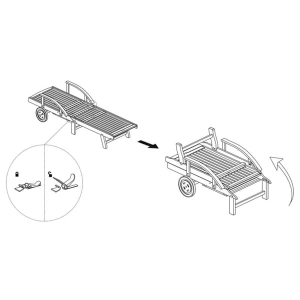 Solsäng massivt akaciaträ - Solstol - Solstolar - Home & Living