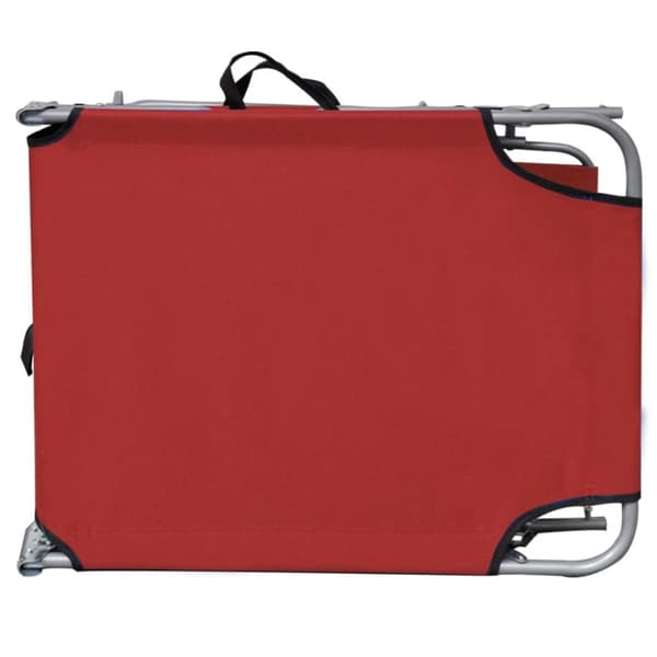 Hopfällbar solsäng med tak röd aluminium - Solsäng - Solsängar - Home & Living