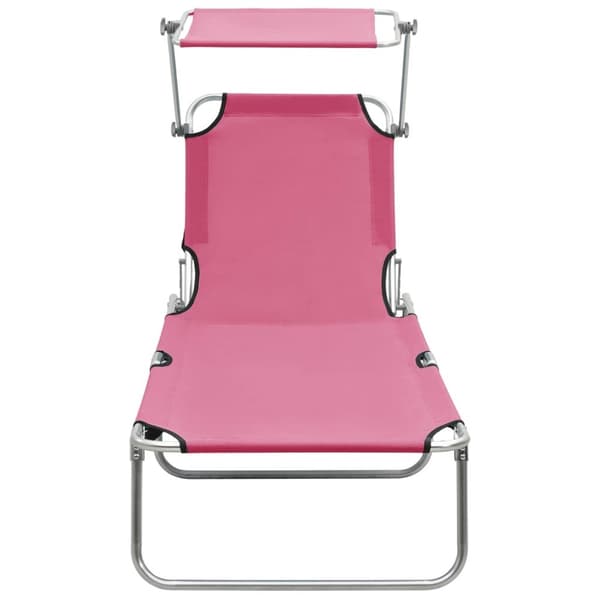 Hopfällbar solsäng med tak stål magenta - Solsäng - Solsängar - Home & Living