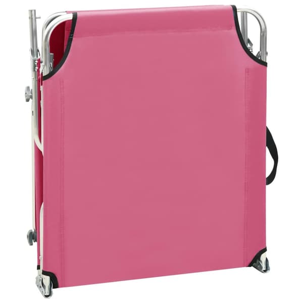 Hopfällbar solsäng med tak stål magenta - Solsäng - Solsängar - Home & Living