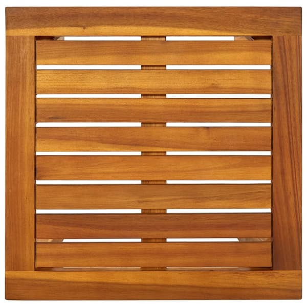 Solsäng med bord massivt akaciaträ och textilene - Trädgårdsmöbler - Trädgårdsmöbel - Home & Living