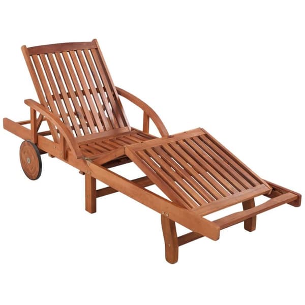 Solsäng med bord massivt akaciaträ - Solstol - Solstolar - Home & Living