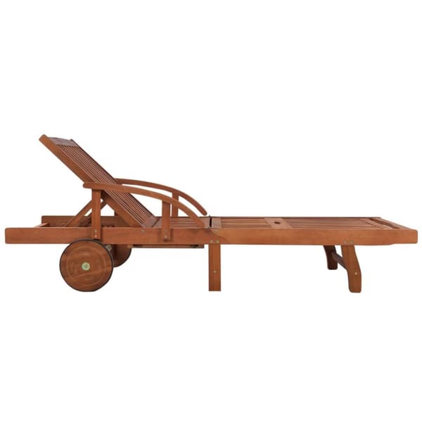 Solsäng med bord massivt akaciaträ - Solstol - Solstolar - Home & Living