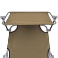 Miniatyrbild 6 av 8: Hopfällbar solsäng med tak stål taupe - Solsäng - Solsängar - Home & Living