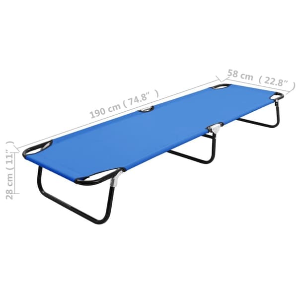 Foldbar liggestol stål blå - Solseng - Solsenge - Home & Living