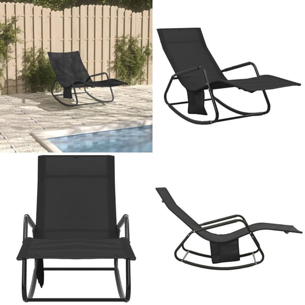 Solsäng stål och textilene svart - Solstol - Solstolar - Home & Living