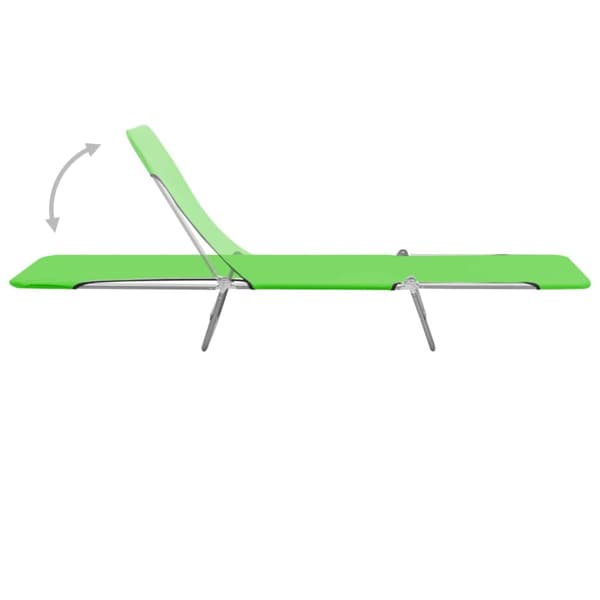 Foldbare liggestole 2 stk. Stål og stof grøn - Liggestol - Liggestole - Home & Living