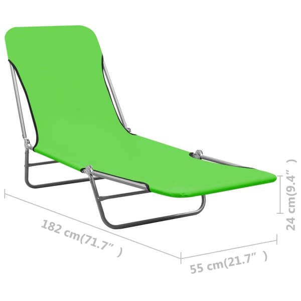 Foldbare liggestole 2 stk. Stål og stof grøn - Liggestol - Liggestole - Home & Living
