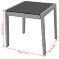 Miniatyrbild 9 av 9: Solsängar med bord aluminium svart - Solstol - Solstolar - Home & Living