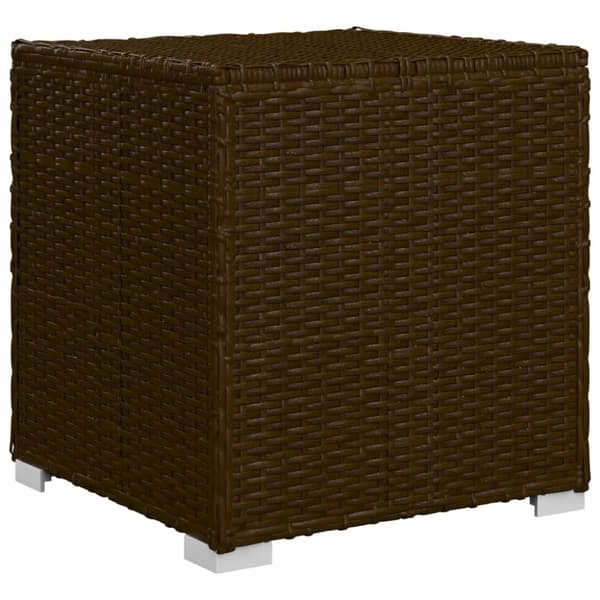 Solsängar och sidobord 3 delar konstrotting brun - Solsäng - Solsängar - Home & Living