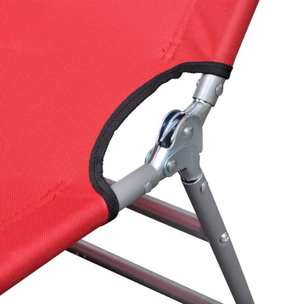 Foldbar liggestol pulverlakeret stål rød - Liggestol - Liggestole - Home & Living
