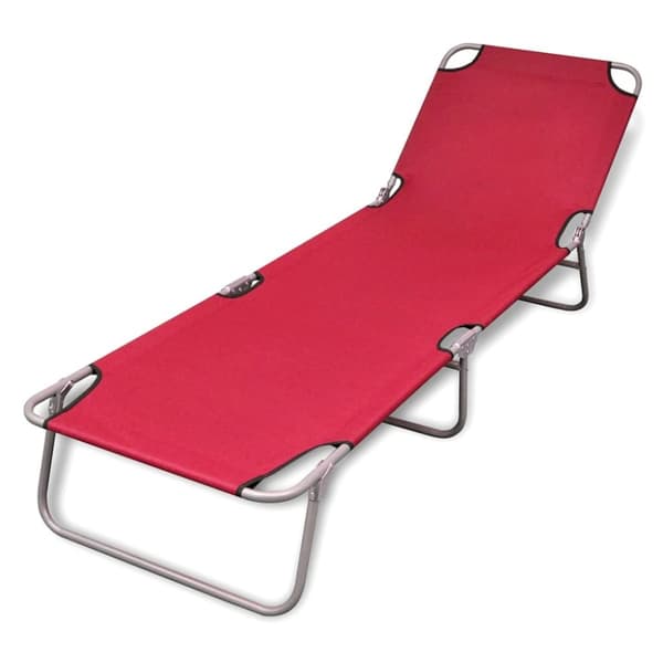 Foldbar liggestol pulverlakeret stål rød - Liggestol - Liggestole - Home & Living