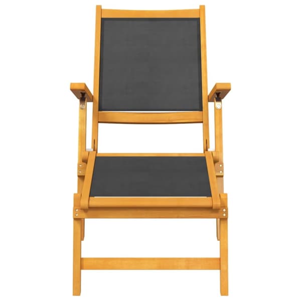 Däckstolar med bord massivt akaciaträ och textilen