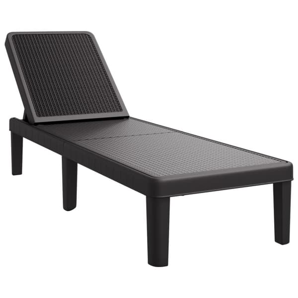 liggestol 155,5x57x28 cm højdejusterbar polypropylen