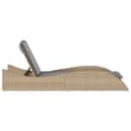 Miniatyrbillede 5 af 9: liggestol med hynde 60x205x73 cm polyrattan beige