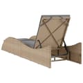 Miniatyrbillede 6 af 9: liggestol med hynde 60x205x73 cm polyrattan beige