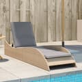 Miniatyrbillede 1 af 9: liggestol med hynde 60x205x73 cm polyrattan beige