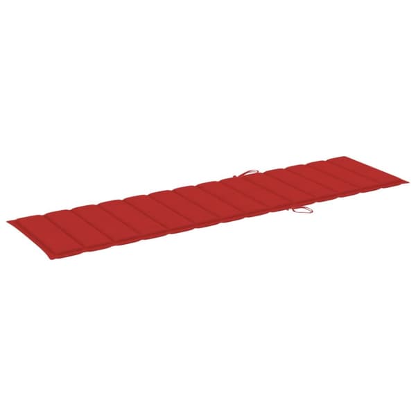 Solsäng 2 st med bord och dyna massiv teak