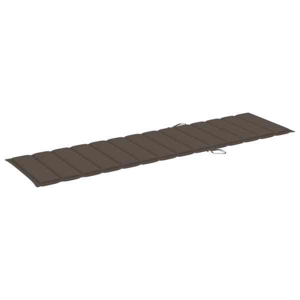 Solsäng 2 st med dyna taupe massiv teak