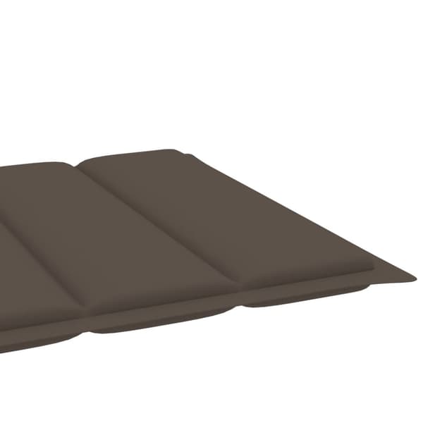 Solsäng 2 st med dyna taupe massiv teak