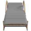 Miniatyrbild 5 av 10: Solsängar 2 st med bord beige konstrotting