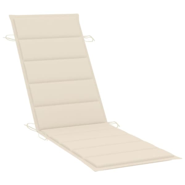 Solsäng med bord och dyna massivt akaciaträ