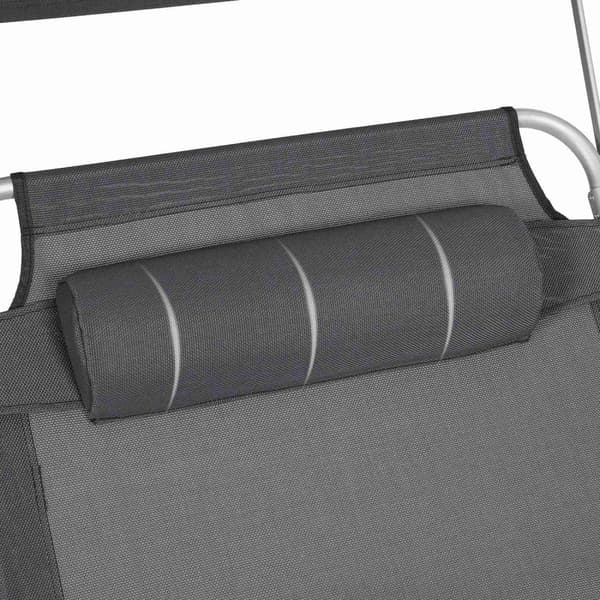 Rootz Solstol - Solstol - Schäslong - Antracit - Järnstomme - Syntetfibertyg - 71cm x 200cm x 38cm