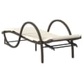 Miniatyrbillede 5 af 10: vidaXL liggestol med hynde 60x199x42 cm polyrattan brun