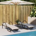 Miniatyrbillede 2 af 10: vidaXL liggestol med hynde 60x199x42 cm polyrattan brun