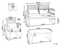 Miniatyrbild 3 av 11: Trädgårdsuppsättning Vit Stål med Grå Dynor Loungegrupp 4-sits Uppsättning Bord Modern