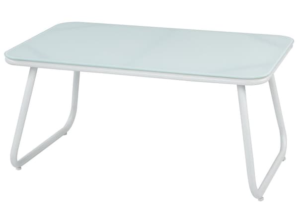 Trädgårdsuppsättning Vit Stål med Grå Dynor Loungegrupp 4-sits Uppsättning Bord Modern