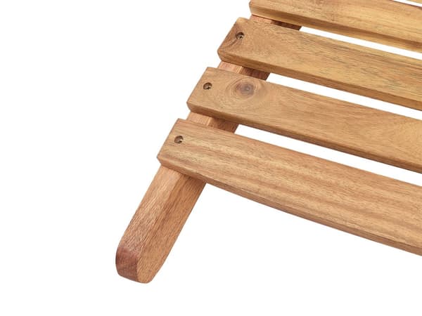 Solstol Ljust Akaciaträ Grå Dyna Lameller Hopfällbar Funktion Böjd Form Trädgård Modern Design Uteplats Balkong