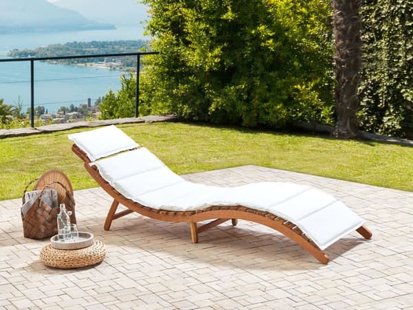 Solseng lys akacietræ hvid hynde lameller design sammenklappelig funktion buet form have terrasse balkon
