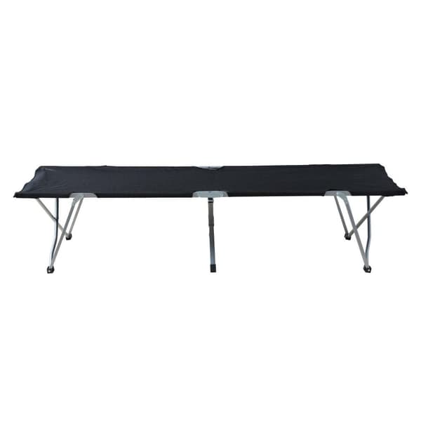 Rootz Camp Bed - Sort, Sølv - Metal, - 75,98 cm x 25,19 cm x 15,74 cm