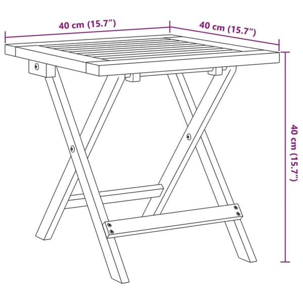 vidaXL Solsäng med bord röd massivt akaciaträ och tyg