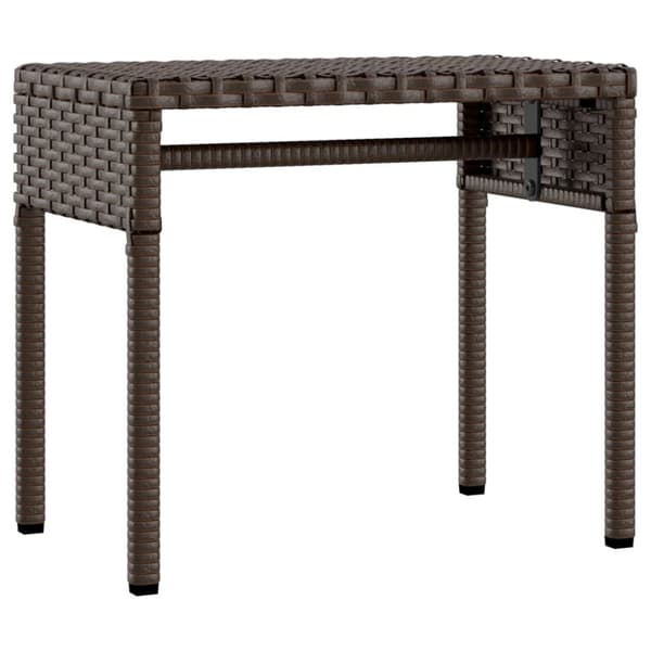 vidaXL liggestole 2 stk. med baldakiner og bord polyrattan brun