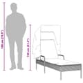 Miniatyrbillede 10 af 11: vidaXL liggestole 2 stk. med baldakiner og bord polyrattan brun