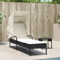 Miniatyrbillede 3 af 10: vidaXL loungesofa med baldakin polyrattan sort