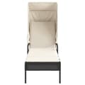 Miniatyrbillede 4 af 10: vidaXL loungesofa med baldakin polyrattan sort