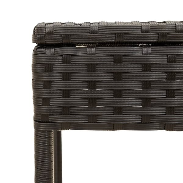 vidaXL Solsäng med tak och bord svart konstrotting